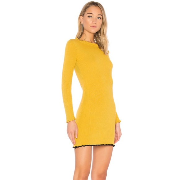 For love and lemons ribbed long sleeve sweater dress with open back size small - Picture 2 of 4